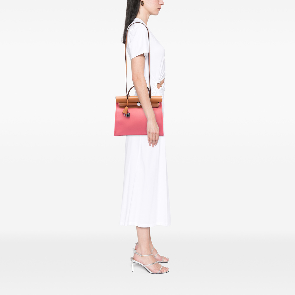 Pre-Loved Hermes Toile Herbag Zip 31 - Picture 7 of 8